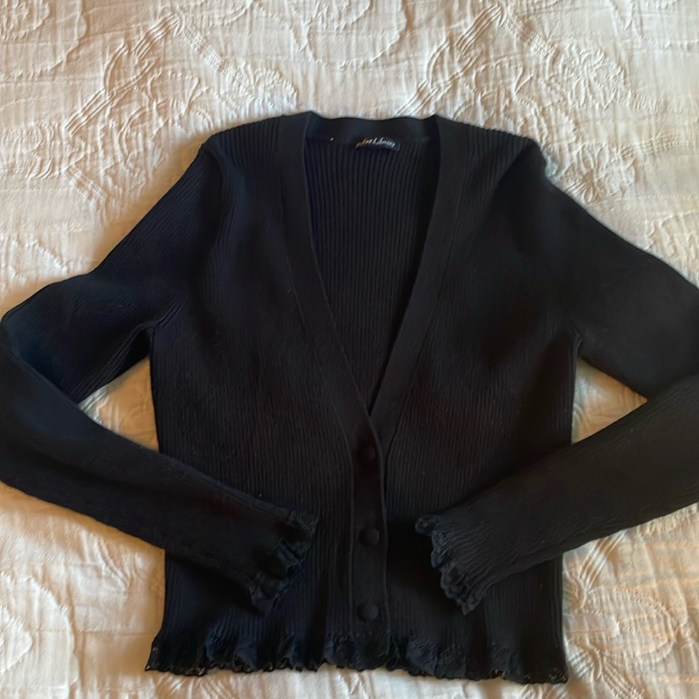For Love and Lemons ribbed cardigan with covered buttons in excellent condition.